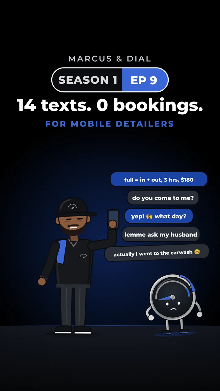 S1E9 14 Texts. 0 Bookings.